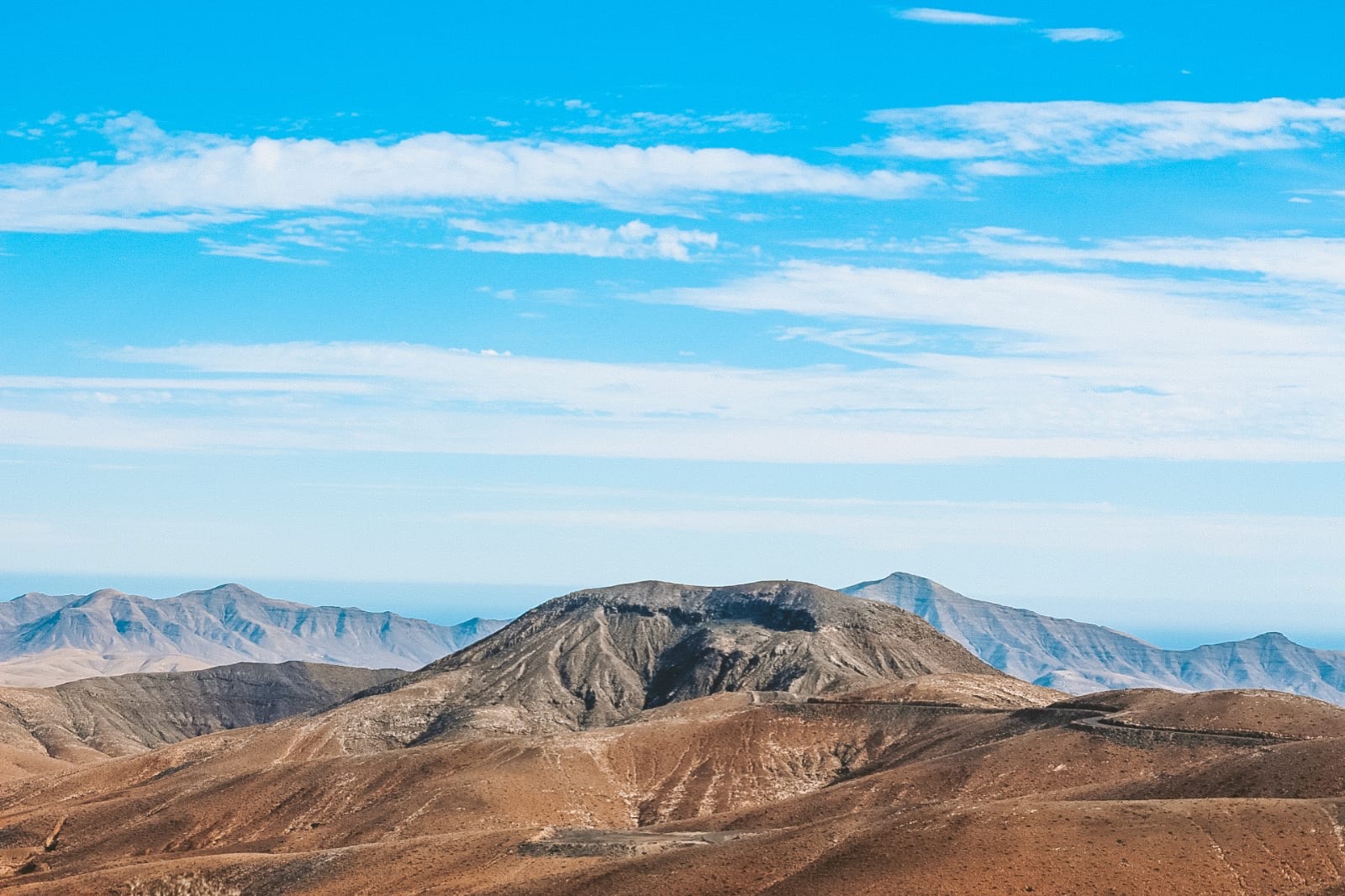 Le montagne aride dell'interno di Fuerteventura